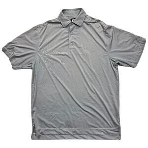 FootJoy Polo Mens Medium FJ Golf Breathable Gray Striped Willingers Polo Shirt